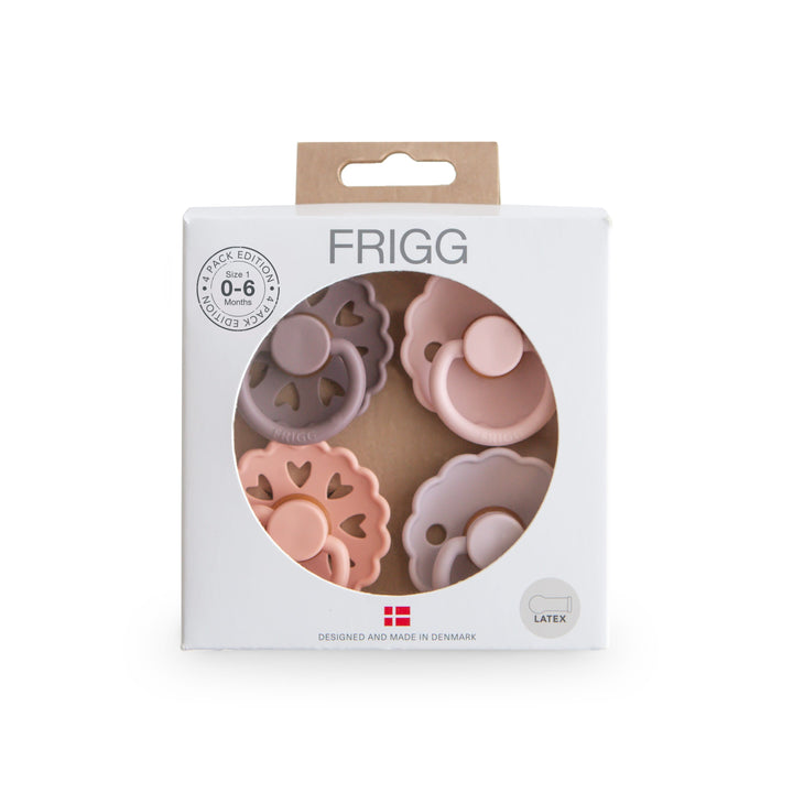 FRIGG Natural Rubber Latex Pacifier Pack of 4 Snowflake Dream - Personalisable Baby Products Sold and Personalised by JustBørn