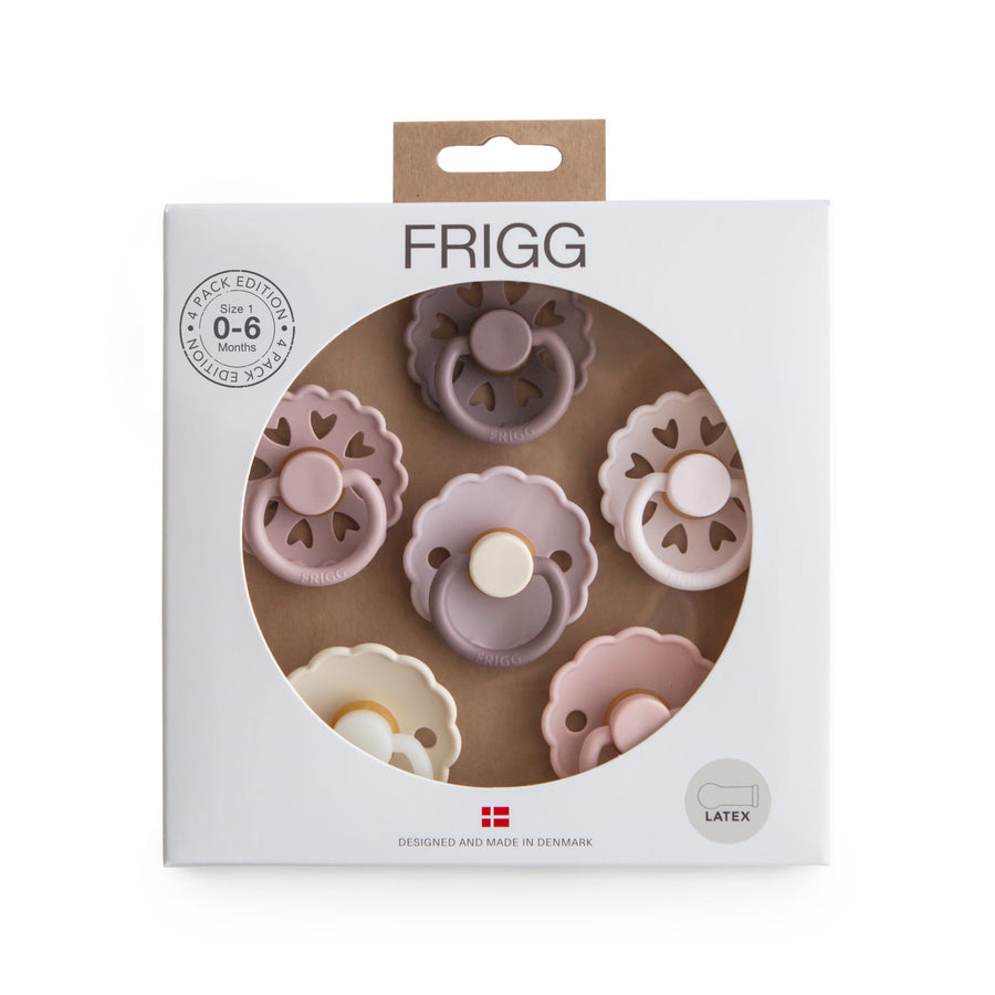 FRIGG Natural Rubber Latex Pacifier Pack of 6 - Personalisable Baby Products Sold and Personalised by JustBørn