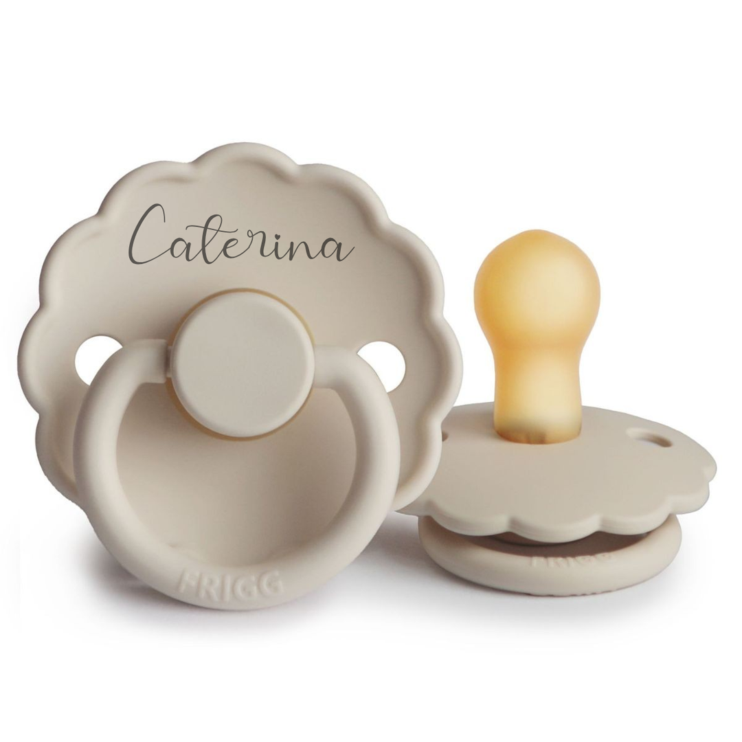 FRIGG Daisy Natural Rubber Latex Pacifier - Personalisable Baby Products Sold and Personalised by JustBørn