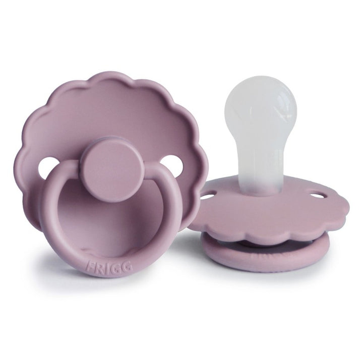 FRIGG Daisy Silicone Pacifier in Heather, sold by JBørn Baby Products Shop, Personalizable by JustBørn