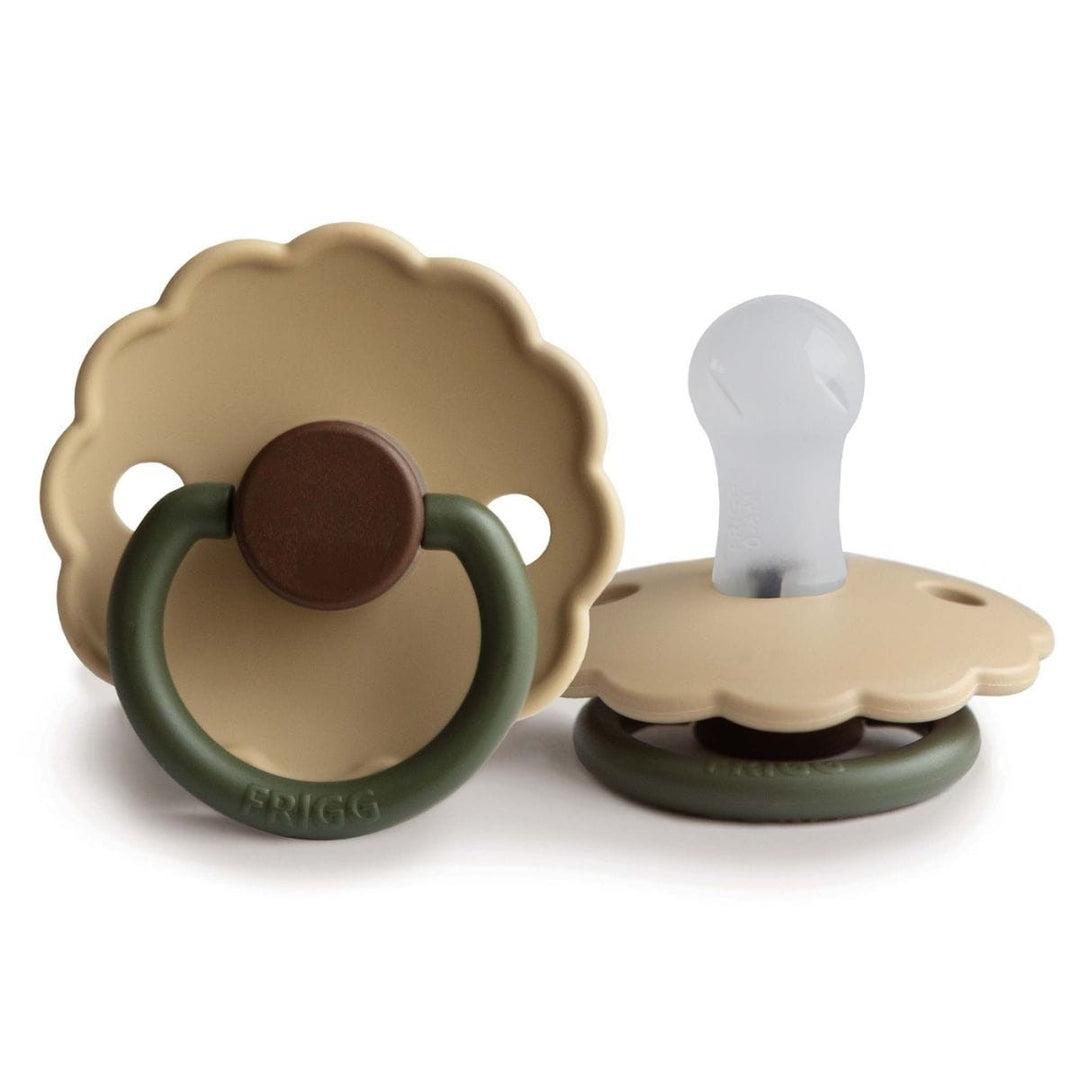 FRIGG Daisy Silicone Pacifier in Acorn, sold by JBørn Baby Products Shop, Personalizable by JustBørn