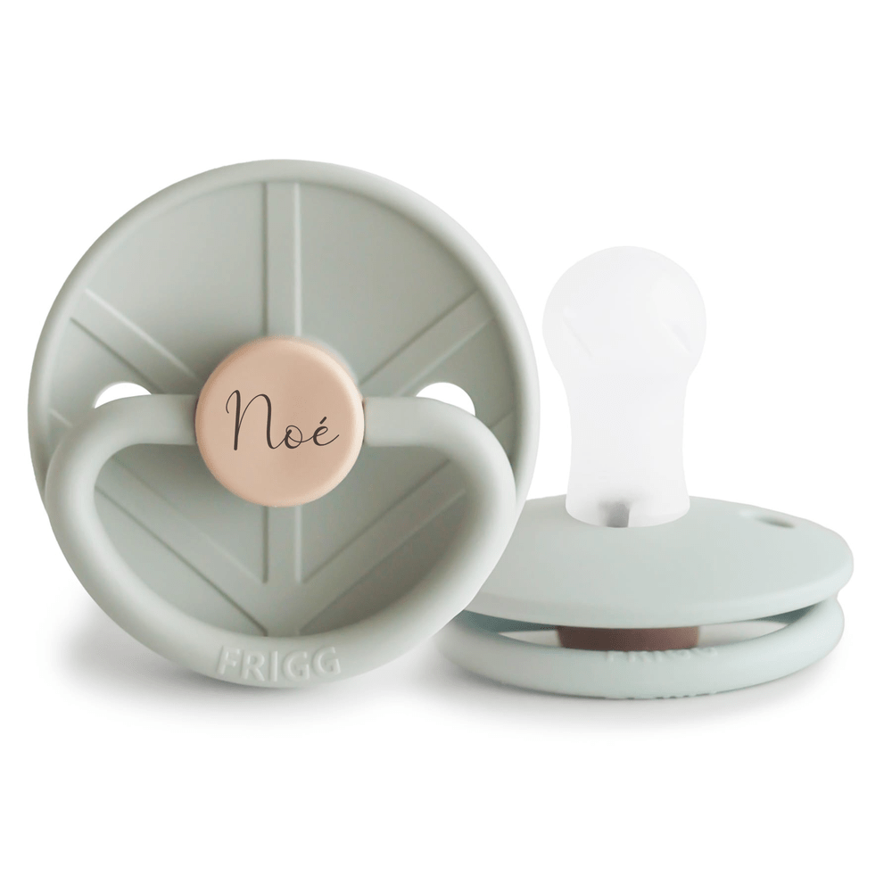 FRIGG Little Viking Silicone Pacifiers | Personalised in Powder Blue, sold by JBørn Baby Products Shop, Personalizable by JustBørn