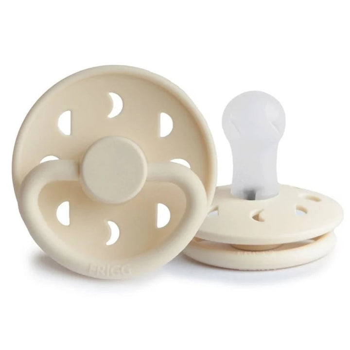 Cream FRIGG Moon Silicone Pacifier | Personalised by FRIGG sold by JBørn Baby Products Shop