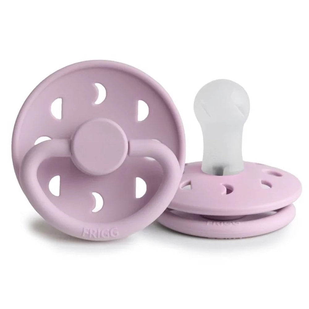 FRIGG Moon Silicone Pacifier | Personalised in Soft Lilac, sold by JBørn Baby Products Shop, Personalizable by JustBørn