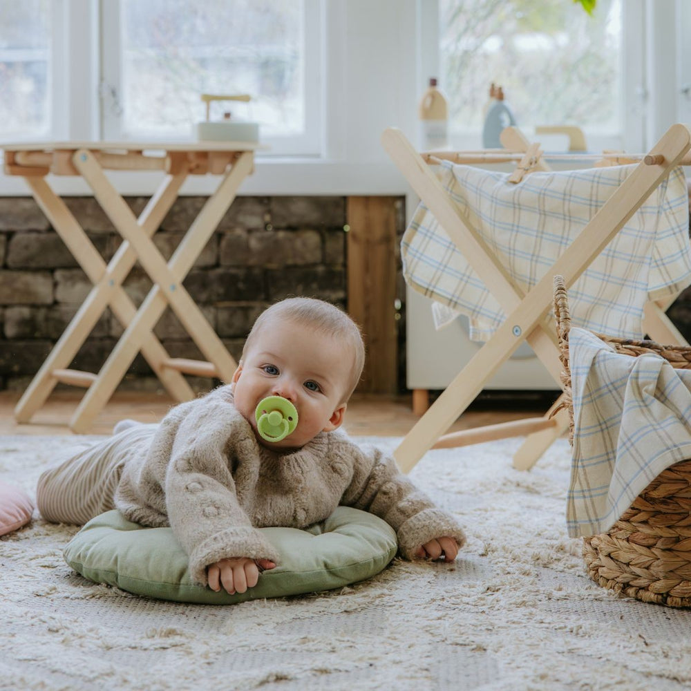 FRIGG Rope Natural Rubber Latex Pacifiers Green Tea - Personalisable Baby Products Sold and Personalised by JustBørn