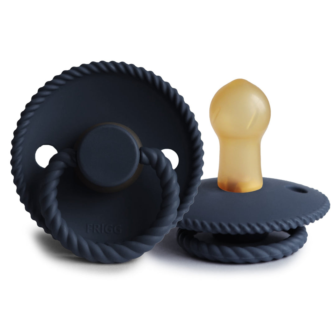 Dark Navy FRIGG Rope Natural Rubber Latex Pacifiers by FRIGG sold by JBørn Baby Products Shop