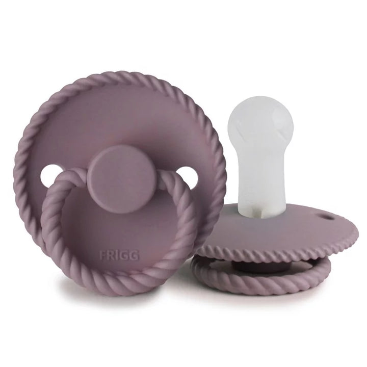 FRIGG Rope Silicone Pacifiers in Twilight Mauve, sold by JBørn Baby Products Shop, Personalizable by JustBørn