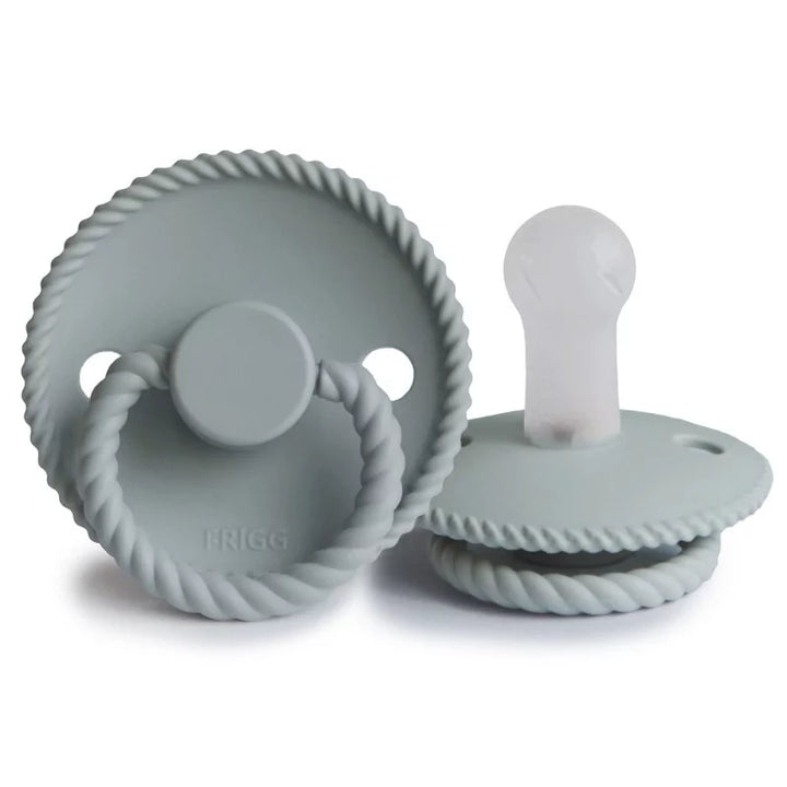 French Gray FRIGG Rope Silicone Pacifiers by FRIGG sold by JBørn Baby Products Shop