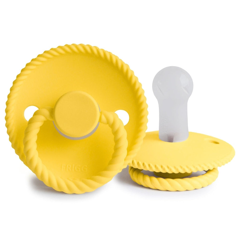 Sunflower FRIGG Rope Silicone Pacifiers | Personalised by FRIGG sold by JBørn Baby Products Shop
