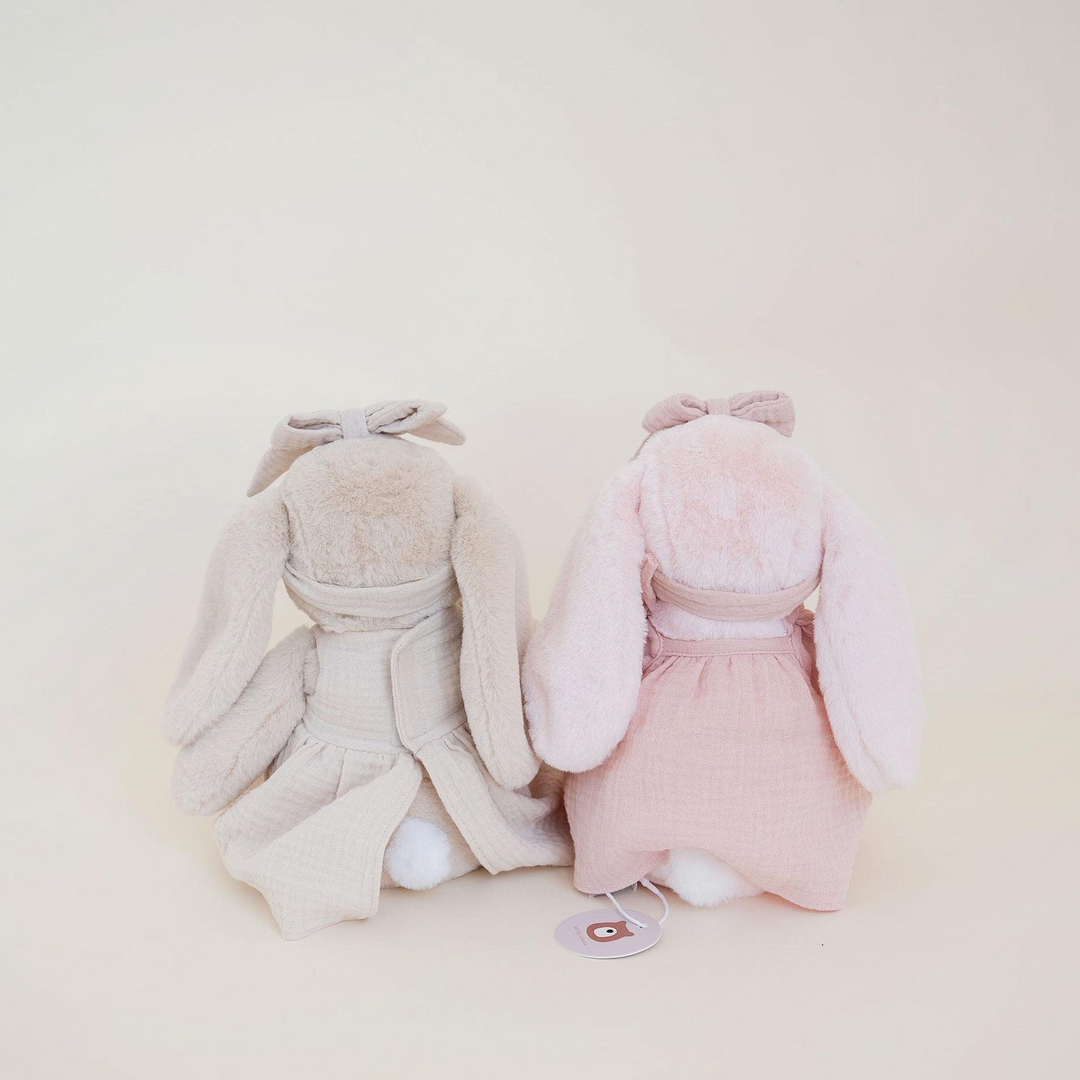 JBØRN Blossom Bunny Soft Toy with Personalised Outfit - Personalisable Baby Products Sold and Personalised by JustBørn