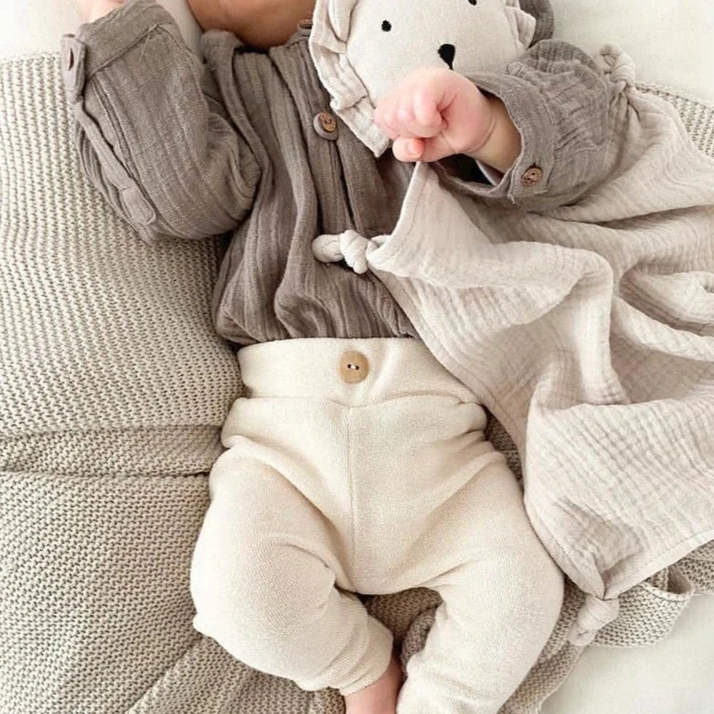 JBØRN Organic Cotton Lion Comforter & Teether Set | Personalisable in Cloud, sold by JBørn Baby Products Shop, Personalizable by JustBørn