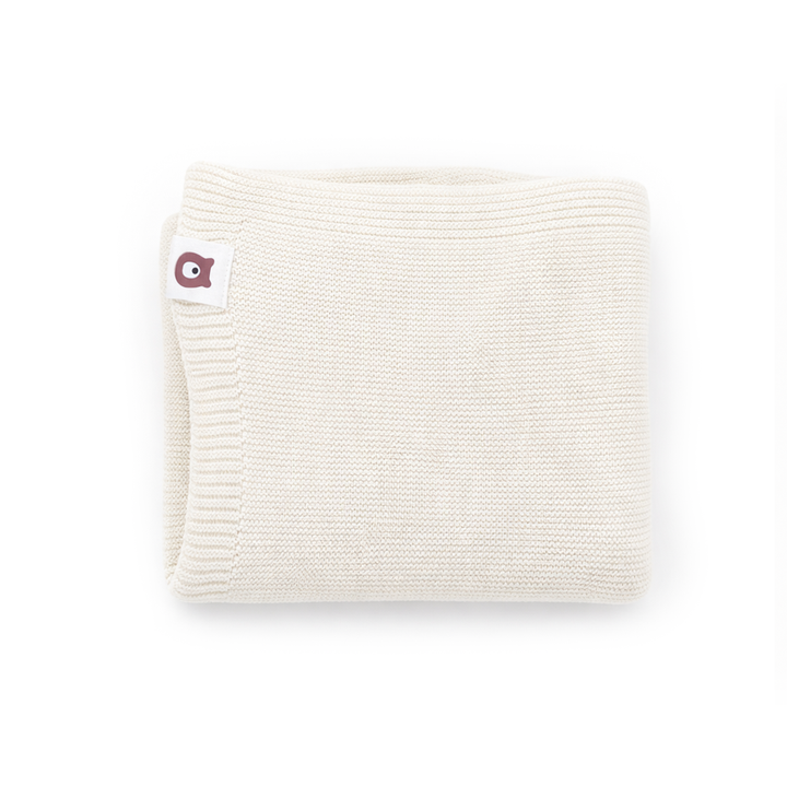 JBØRN Knitted Blanket Ivory Knitted Blanket - Personalisable Baby Products Sold and Personalised by JustBørn