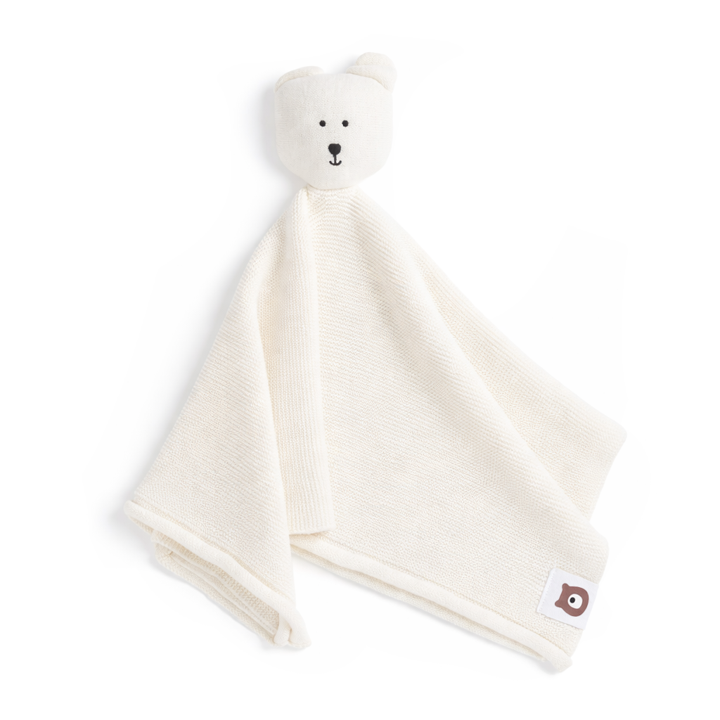 JBØRN Bear Knitted Comforter Ivory Knitted Comforter - Personalisable Baby Products Sold and Personalised by JustBørn