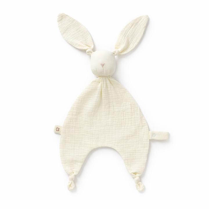 JBØRN Organic Cotton Bunny Comforter Ivory Muslin Bunny - Personalisable Baby Products Sold and Personalised by JustBørn