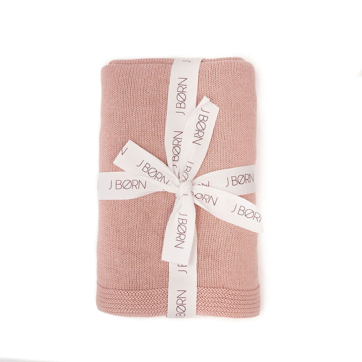 JBØRN Knitted Blanket | Personalisable in Blush, sold by JBørn Baby Products Shop, Personalizable by JustBørn