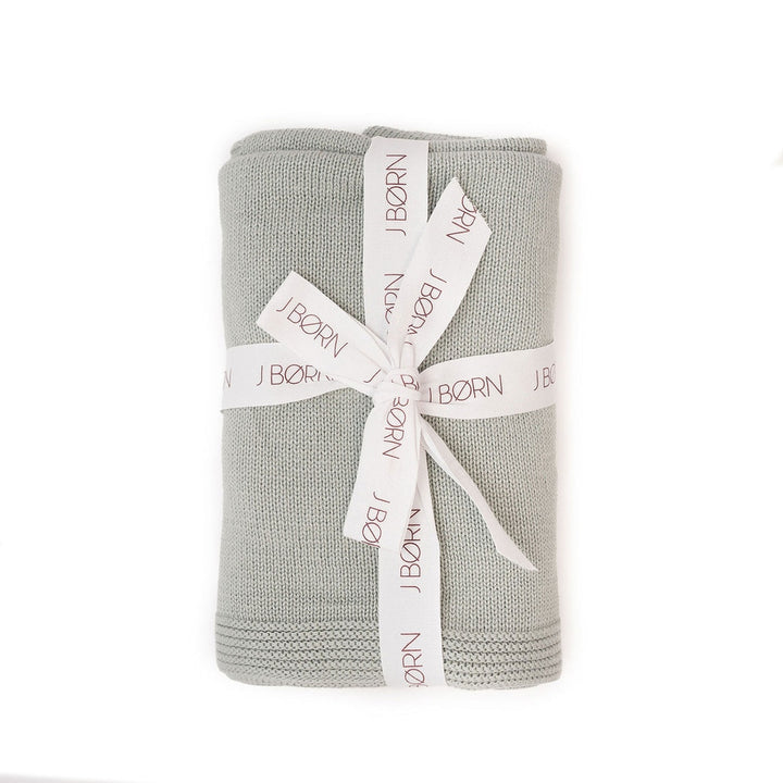 JBØRN Knitted Blanket | Personalisable in Sage, sold by JBørn Baby Products Shop, Personalizable by JustBørn