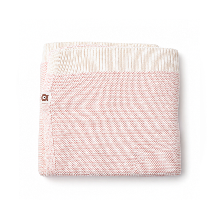 JBØRN Knitted Blanket Knitted Blanket | Stripe Blossom - Personalisable Baby Products Sold and Personalised by JustBørn