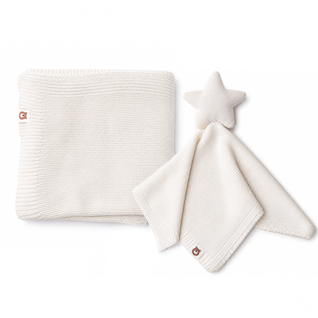 Knitted Star Comforter FOR BUNDLES - Personalisable Baby Products Sold and Personalised by JustBørn
