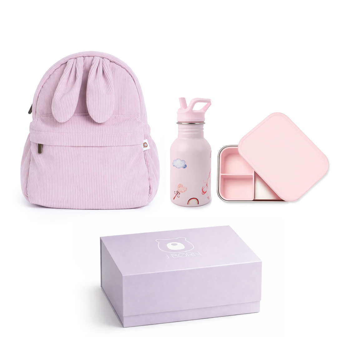 JBØRN Toddler Travel Bundle | Backpack, Water Bottle & Lunch Box Set - Personalisable Baby Products Sold and Personalised by JustBørn