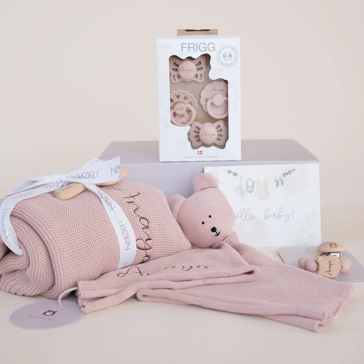 JBØRN Baby Gift Set | Luxury Newborn Bundle Blush - Personalisable Baby Products Sold and Personalised by JustBørn