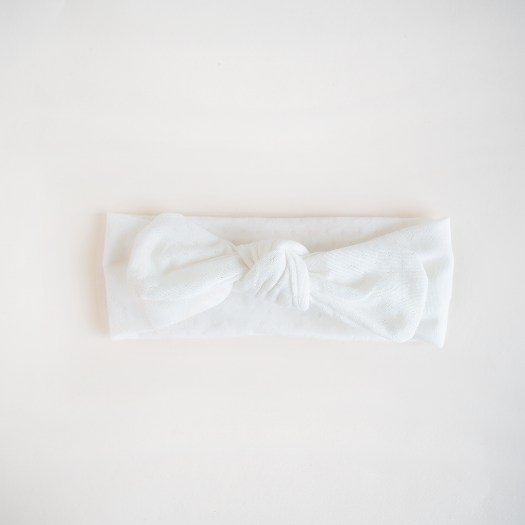 JBØRN Baby Girl Soft & Stretchy Headband | Mia Collection Mia Ivory - Personalisable Baby Products Sold and Personalised by JustBørn