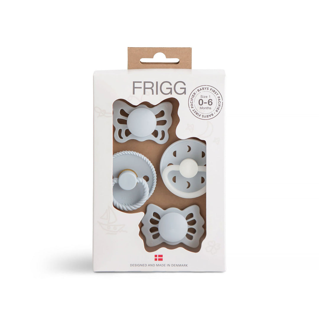 FRIGG Baby's First Pacifier Pack in Moonlight Sailing Powder Blue, sold by JBørn Baby Products Shop, Personalizable by JustBørn