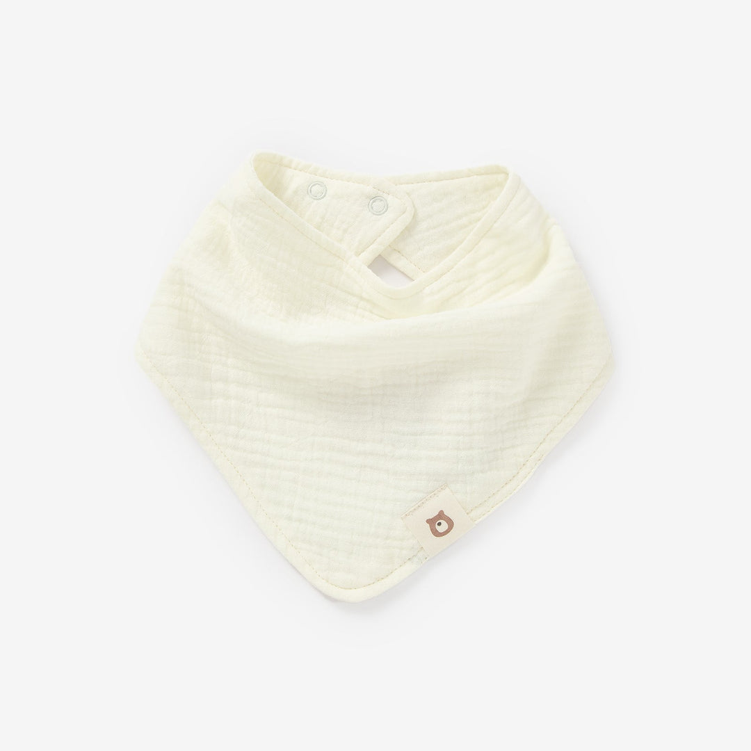JBØRN Organic Cotton Muslin Baby Bib | Personalisable in Muslin Ivory, sold by JBørn Baby Products Shop, Personalizable by JustBørn