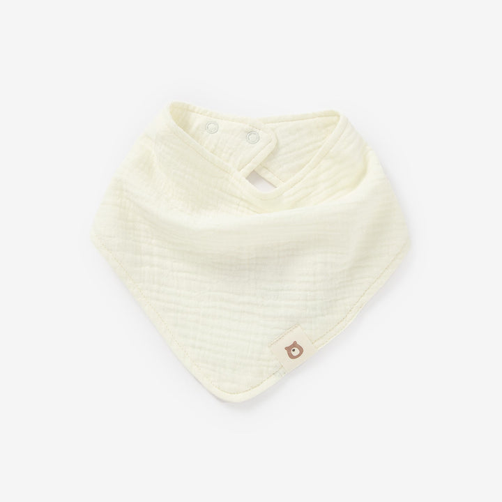 JBØRN Organic Cotton Muslin Baby Bib | Personalisable in Muslin Ivory, sold by JBørn Baby Products Shop, Personalizable by JustBørn