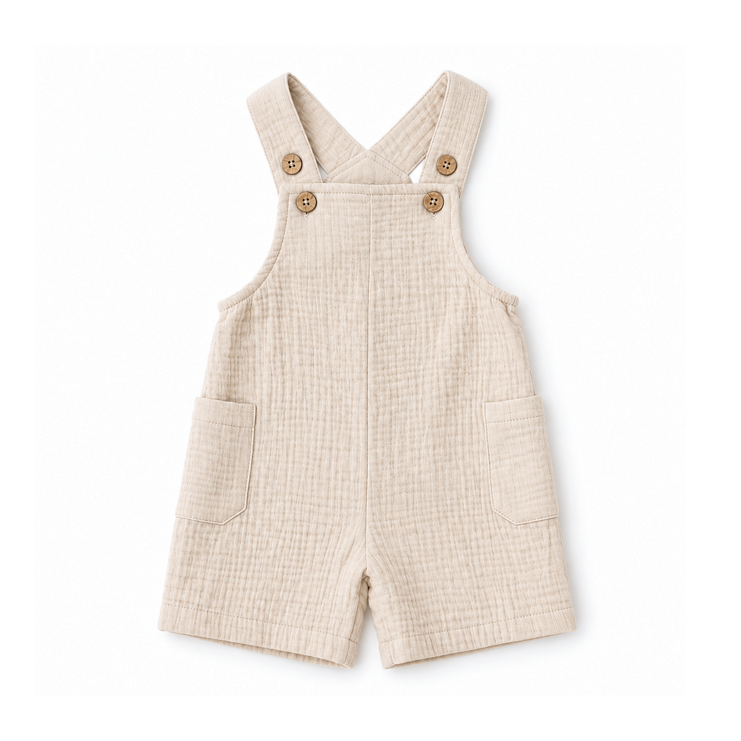 Salopetă din muselină de bumbac organic JBØRN | 3-6 luni