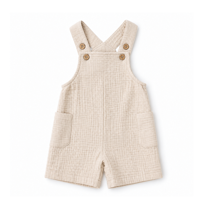 Salopetă din muselină de bumbac organic JBØRN | 3-6 luni