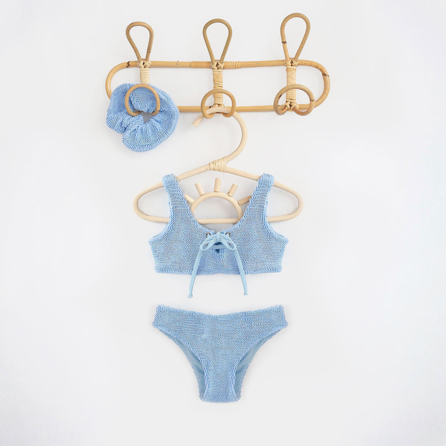 JBØRN Baby Girl Bikini in Crinkle Ocean Blue, sold by JBørn Baby Products Shop, Personalizable by JustBørn