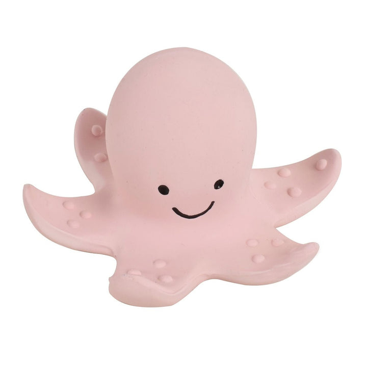 Tikiri Natural Rubber Baby Teether Rattle & Bath Toy | Personalisable in Octopus, sold by JBørn Baby Products Shop, Personalizable by JustBørn