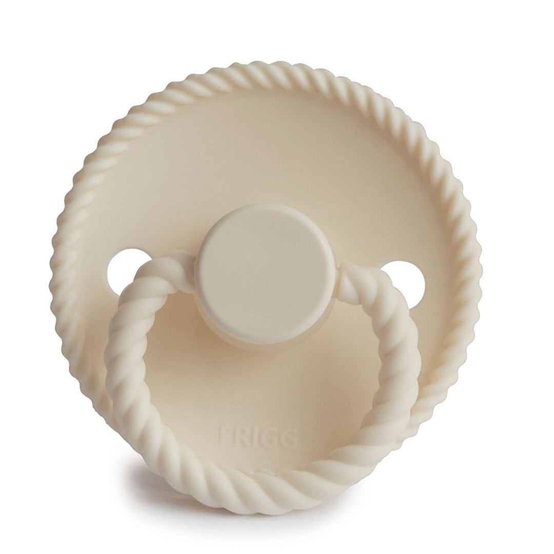 FRIGG Rope Silicone Pacifiers in Cream, sold by JBørn Baby Products Shop, Personalizable by JustBørn