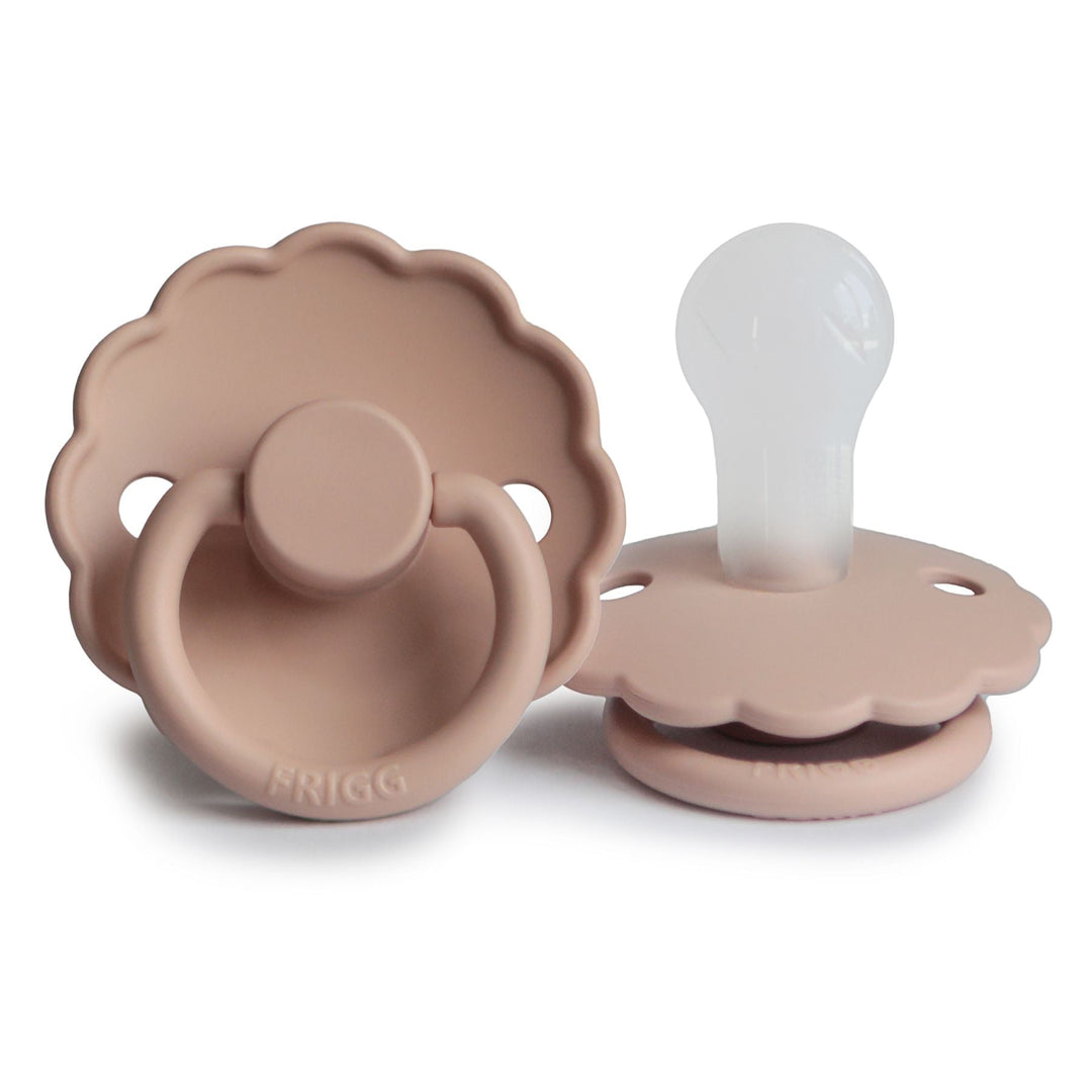 FRIGG Daisy Silicone Pacifier in Blush, sold by JBørn Baby Products Shop, Personalizable by JustBørn