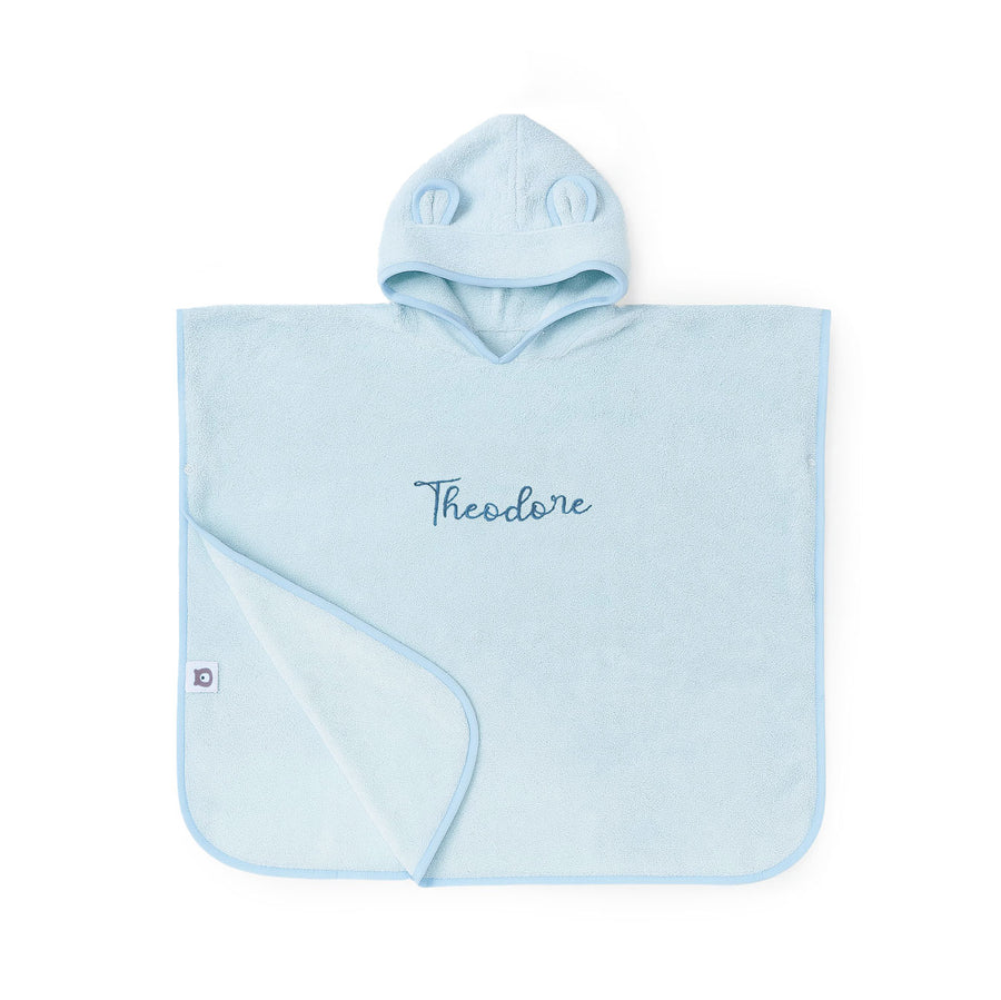 JBØRN Organic Cotton Towelling Hooded Poncho - Personalisable Baby Products Sold and Personalised by JustBørn