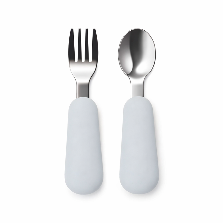 JBØRN Stainless Steel Kids Cutlery Set | Personalisable Powder Blue - Personalisable Baby Products Sold and Personalised by JustBørn