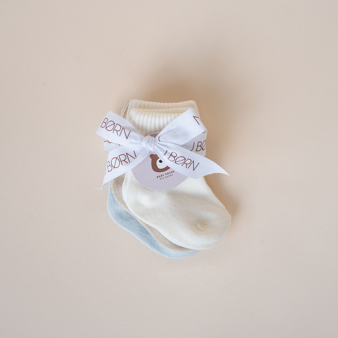 JBØRN Organic Cotton Baby Socks - Personalisable Baby Products Sold and Personalised by JustBørn