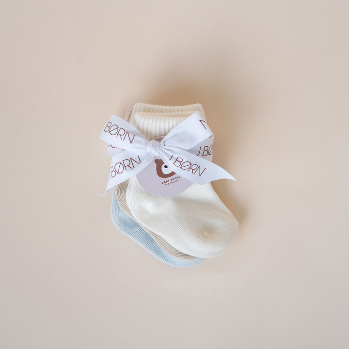 JBØRN Organic Cotton Baby Socks - Personalisable Baby Products Sold and Personalised by JustBørn