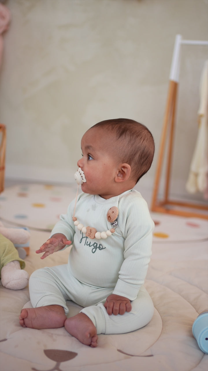 JBØRN Ribbed Bamboo Pyjama Set