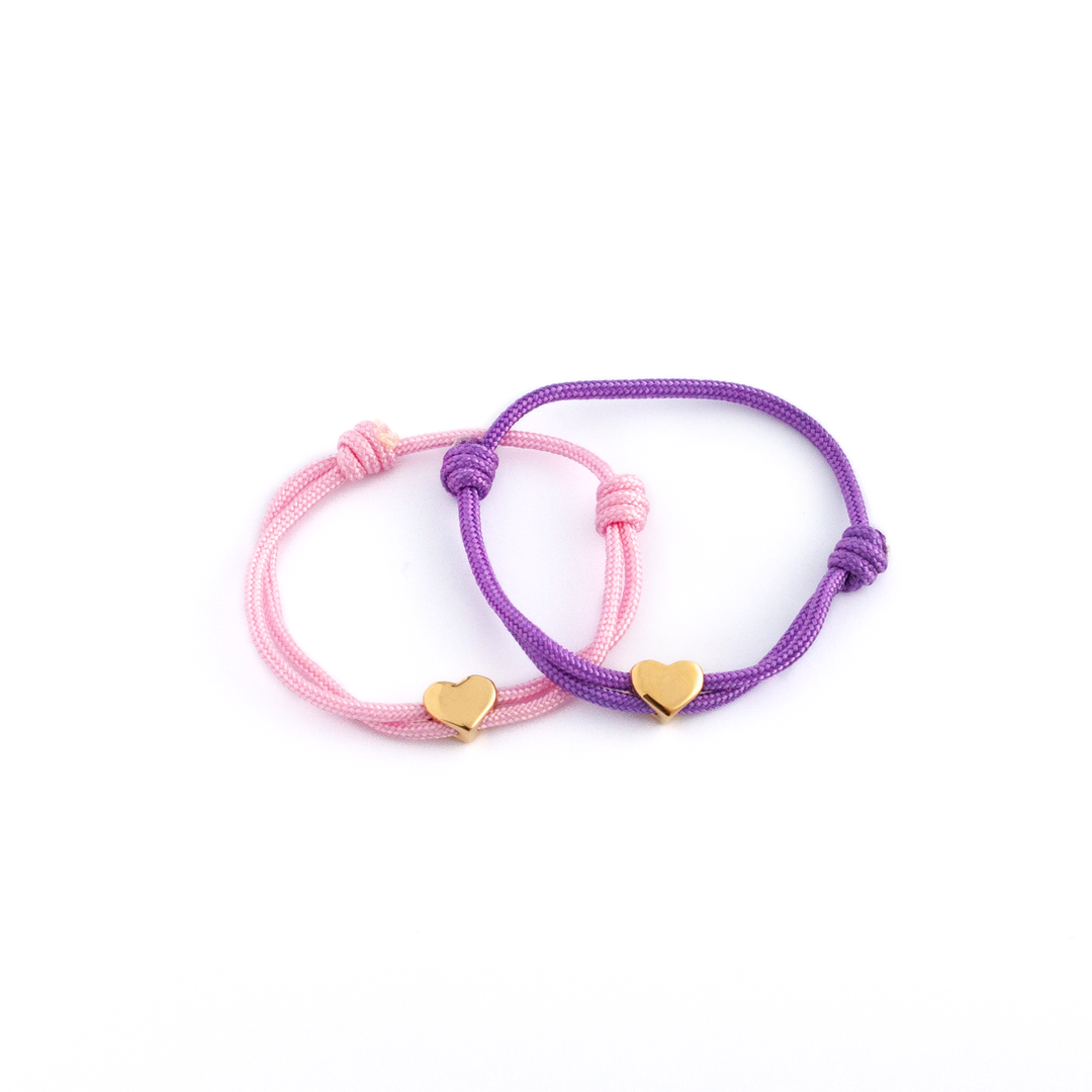 JBØRN Nylon Cord Bracelet with Heart Pendant | Personalisable in , sold by JBørn Baby Products Shop, Personalizable by JustBørn