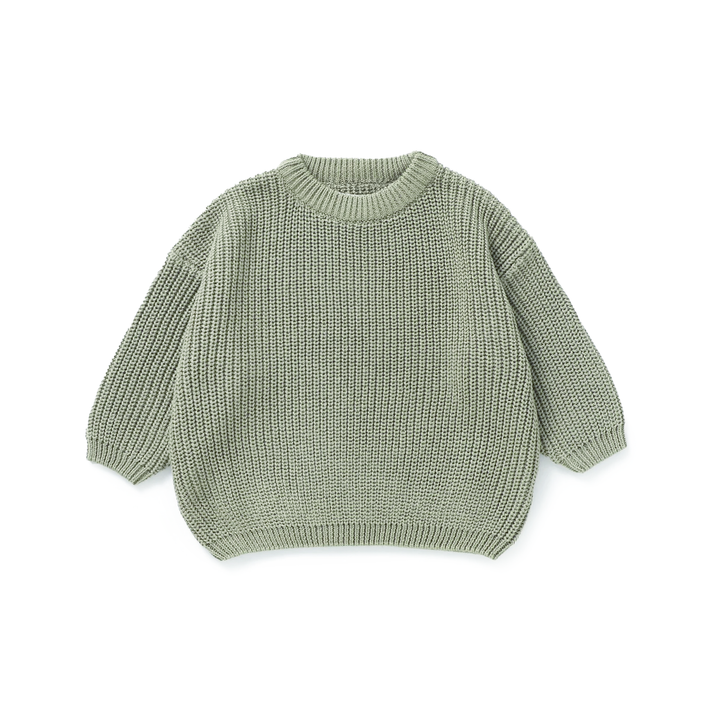 JBØRN Organic Cotton Knitted Crew Neck Jumper | 6-12 Months - Personalisable Baby Products Sold and Personalised by JustBørn
