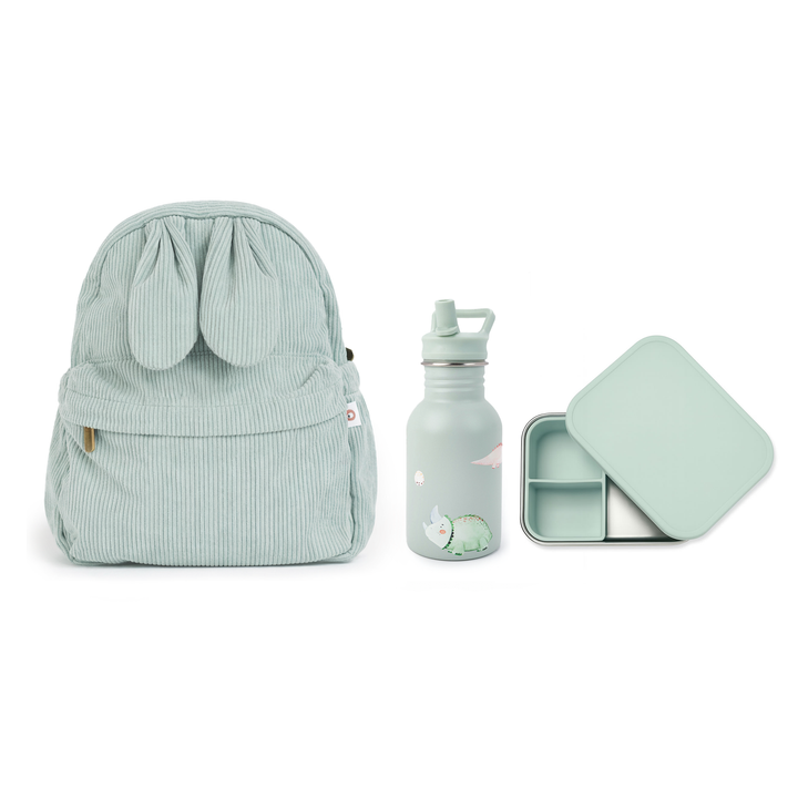 JBØRN Toddler Travel Bundle | Backpack, Water Bottle & Lunch Box Set Sage Travel Bundle - Personalisable Baby Products Sold and Personalised by JustBørn