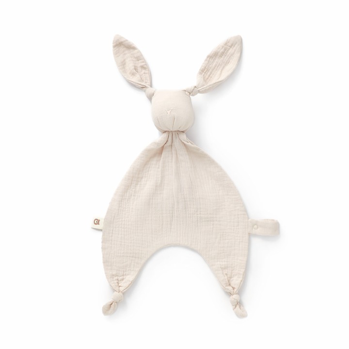 JBØRN Organic Cotton Bunny Comforter Sandstone Muslin Bunny - Personalisable Baby Products Sold and Personalised by JustBørn