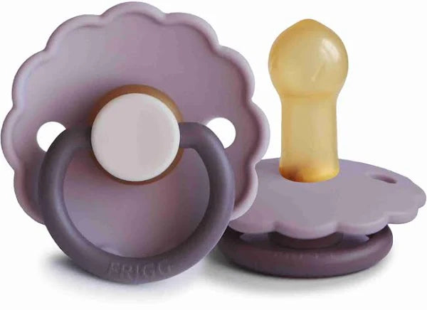 FRIGG Daisy Natural Rubber Latex Pacifier in Lavender Haze, sold by JBørn Baby Products Shop, Personalizable by JustBørn