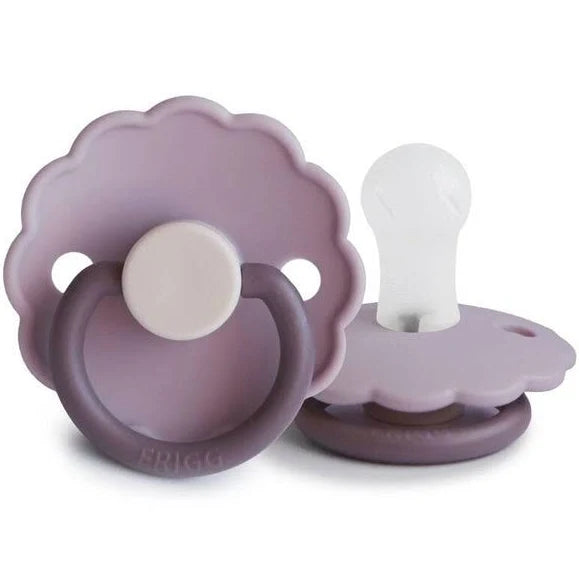 FRIGG Daisy Silicone Pacifier in Lavander Haze, sold by JBørn Baby Products Shop, Personalizable by JustBørn