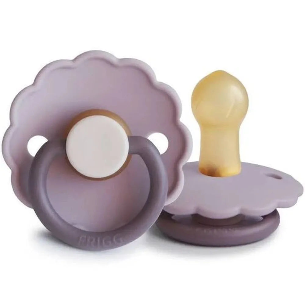 FRIGG Daisy Natural Rubber Latex Pacifier | Personalised in Lavender Haze, sold by JBørn Baby Products Shop, Personalizable by JustBørn