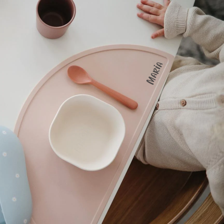 JBØRN Silicone Placemat | Personalisable in Blush, sold by JBørn Baby Products Shop, Personalizable by JustBørn