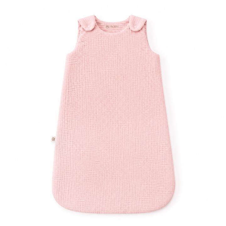 JBØRN sovpåse i ekologisk bomullsmuslin | 0-6 månader sovpåse | Blossom - Personliga babyprodukter som säljs och personanpassas av JustBørn