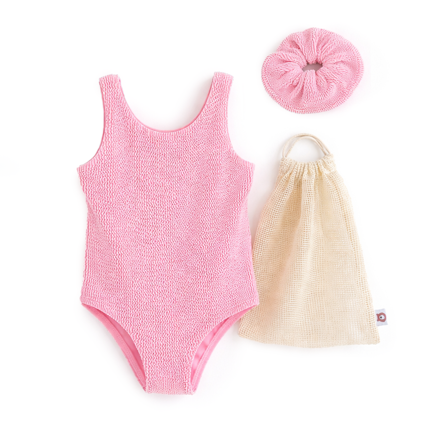 JBØRN Baby Girl Classic Crinkle Swimsuit - Personalisable Baby Products Sold and Personalised by JustBørn