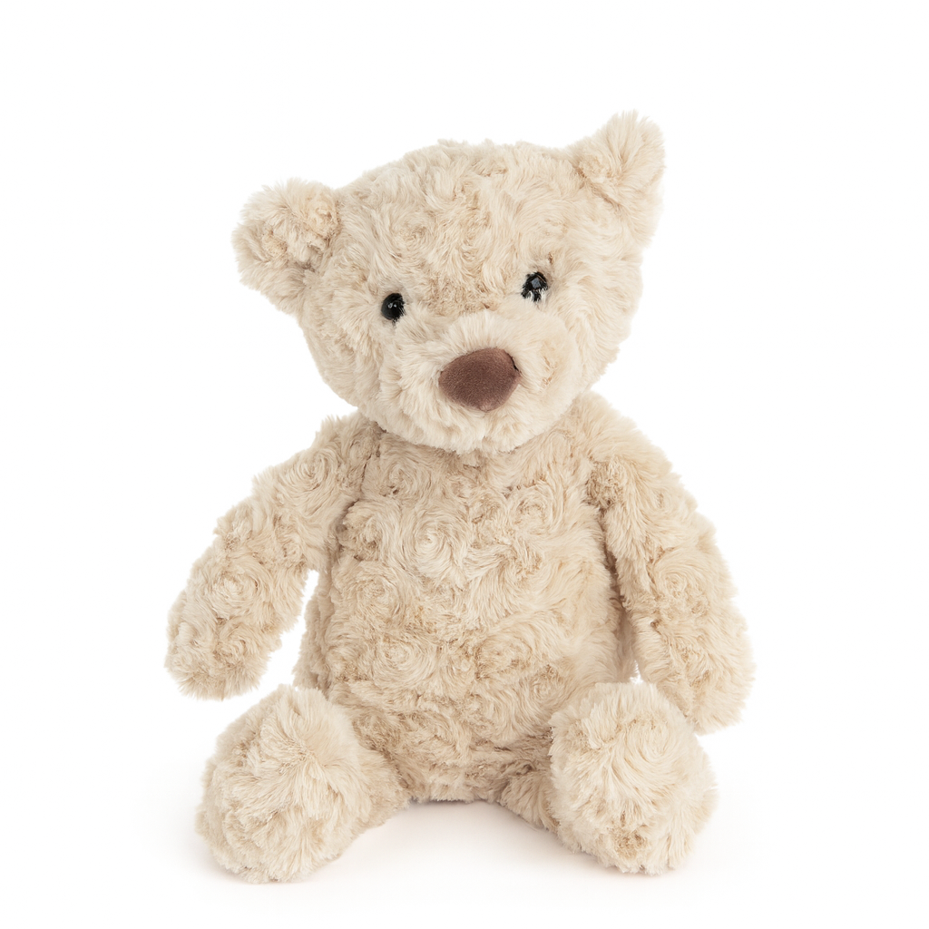 JBØRN Beige Teddy Bear Soft Toy with Personalised Outfit Teddy B (No Outfit) - Personalisable Baby Products Sold and Personalised by JustBørn